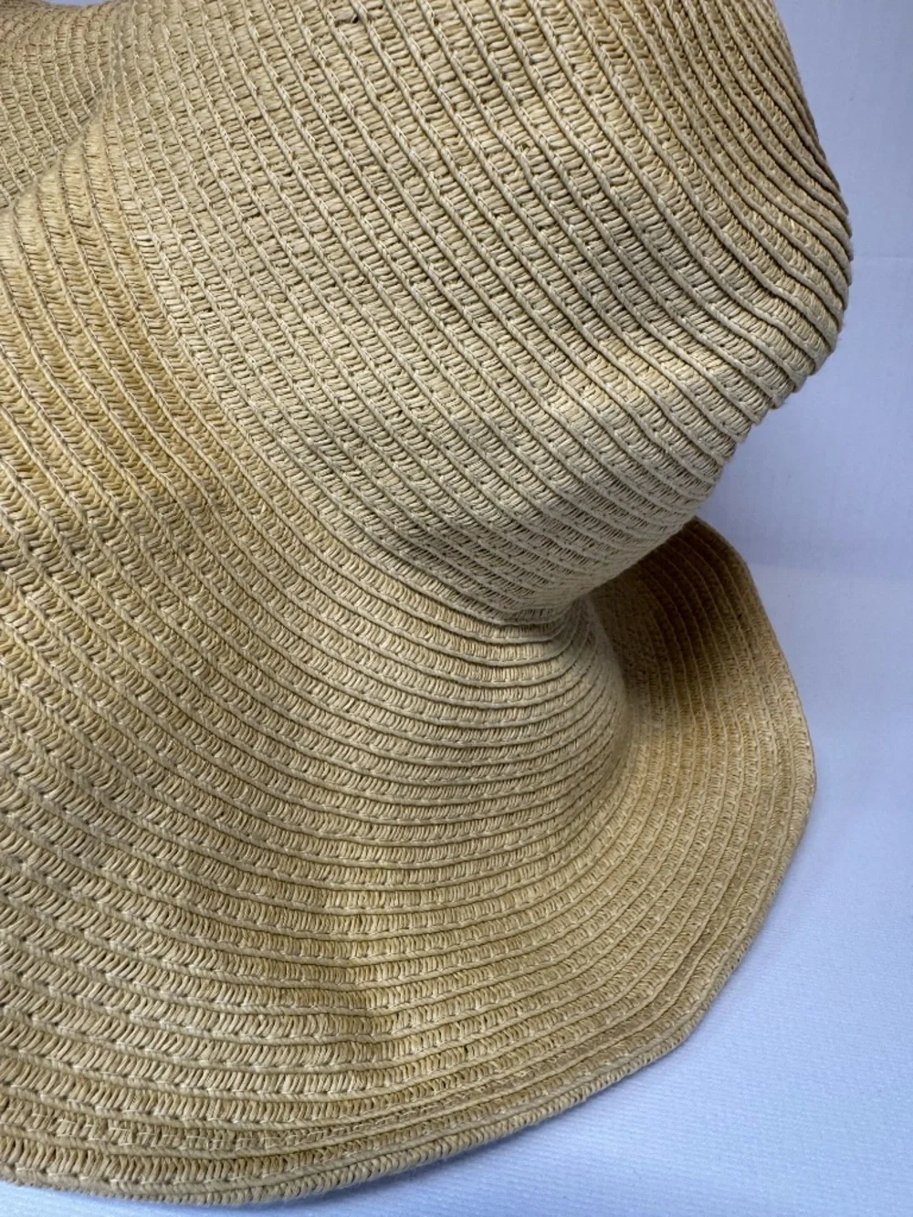 J. Crew Packable Paper Straw Floppy Sun Hat Wide Brim Beach Resort One Size
